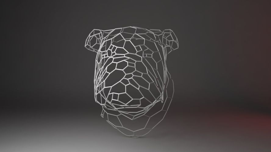 busto bulldog voronoi 2mm